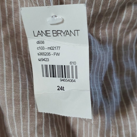 SOLD! LANE BRYANT Linen Wide Leg Pant - Size 24 - Picture 4 of 8